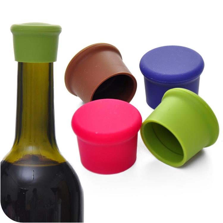 Silicone wine bottle stopper