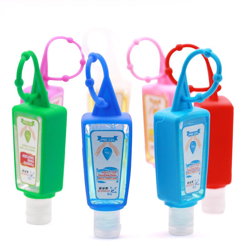 Custom Mini 30ml Hand Sanitizer Antibacterial Disinfectant Gel Cute Silicone Case