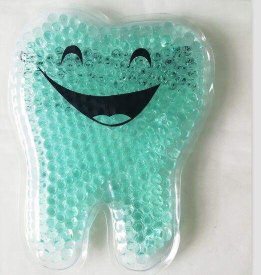 Tooth shape gel beads hot cold ice pack dental promotional gifts