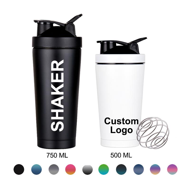 Custom Design 18/8 Stainless Steel Gym Shaker Bottle For Protein Shakes
