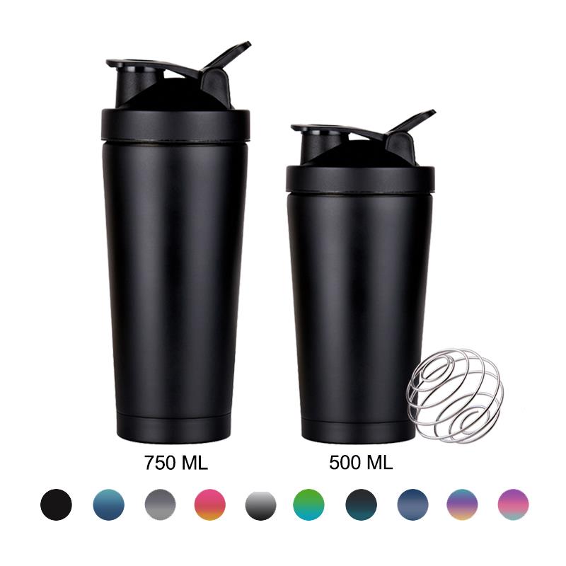 304 double wall stainless steel protein shaker bottle