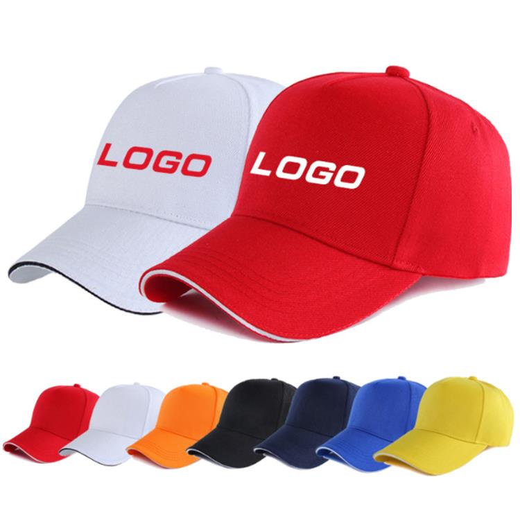 Cotton 5 Panel Baseball Cap Hats Custom Embroidery Logo Cheap Promotional Gift