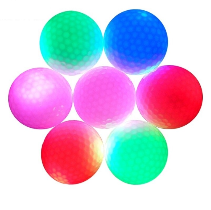 Led Flashing Golf Balls Shinning 8 mins 2 Layers Golf Range Ball