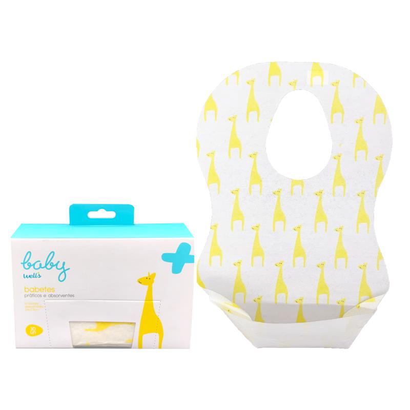 Water Proof Baby Paper Aprons Non Woven Disposable Bib