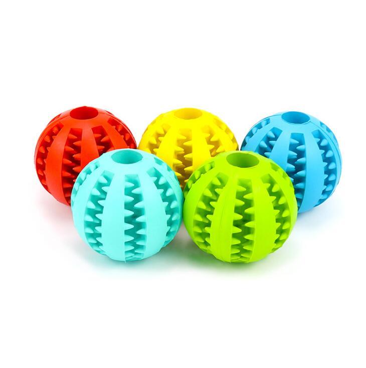 feed chew puppies training teeth clean Interactive Rubber Toy dog rubber ball