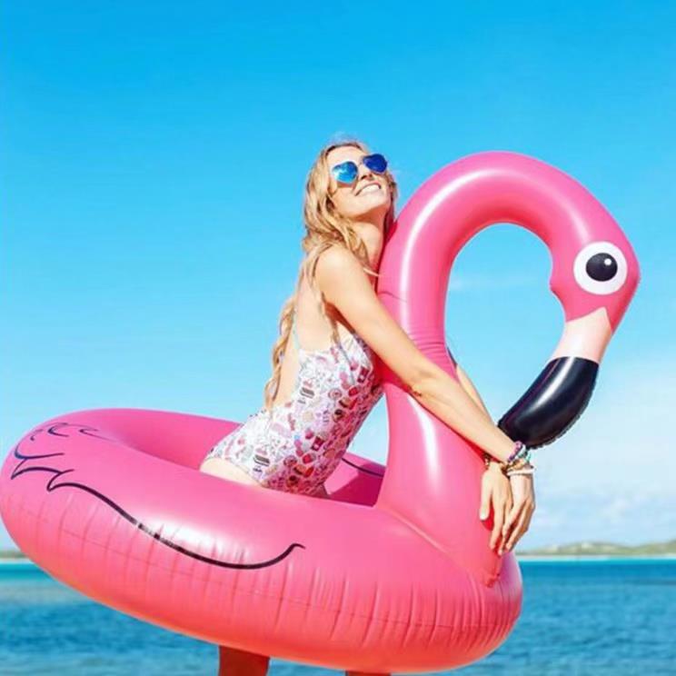 Floaters For Pool shining flamingo animal Custom Tube Animal Inflatable Swim Swimming Float Ring