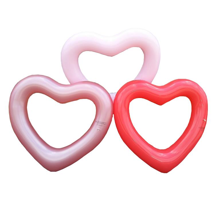Adults Heart Shaped Inflatable Float Swimming Aids Pool Swim Rin