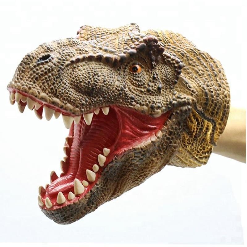 Dropshipping Kidewan New Realistic Animal Hand Puppet Toys T-rex Dinosaur Hand Puppet