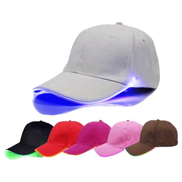 Custom Logo 6 Panel Outdoor Cheap Lighted LED Baseball Sports Cap Hat