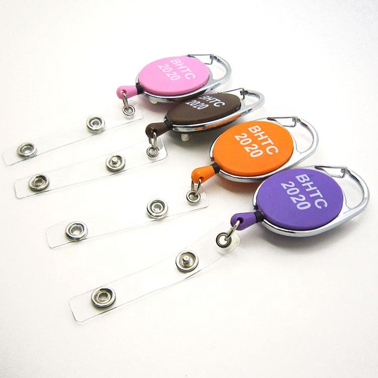 Customized Sublimation Plastic Name Tag Cute yoyo Badge Clip With id Card Holder