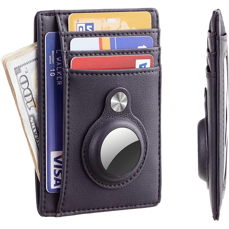 Slim Minimalist Front Pocket Wallet With Rfid Card Holder For AirTag