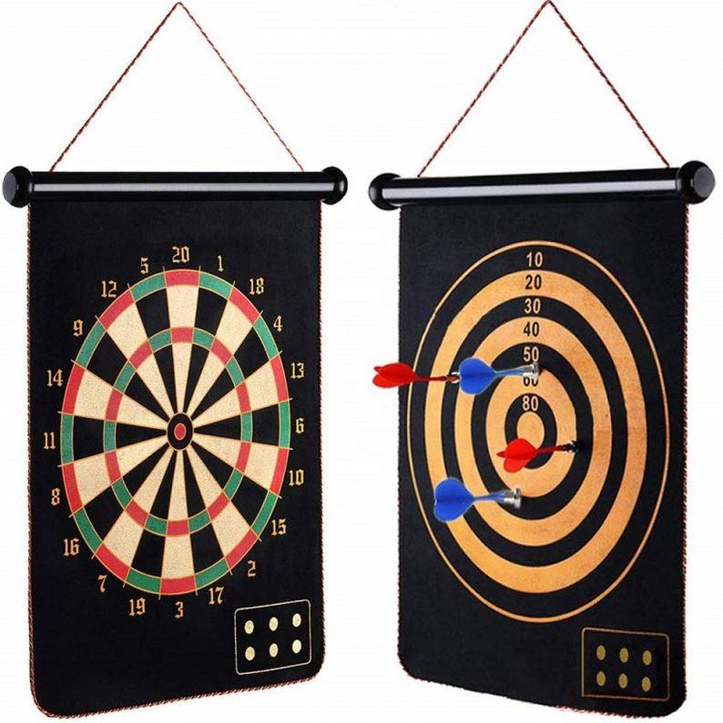 Magnetic Dart board Set 15 Inch Dart Board with 6 Magnet Darts for Kids and Adults