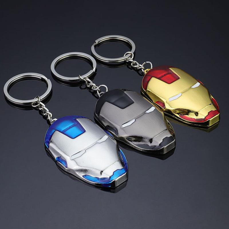 The Film Super Hero Gifts Metal Iron Man Mask Keychain