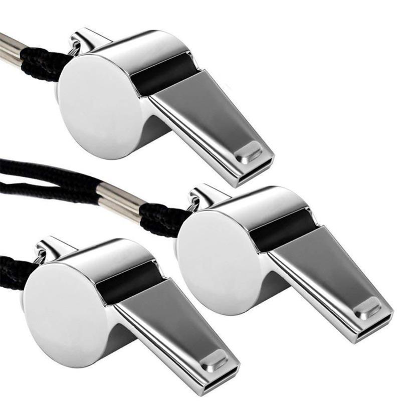 Custom logo Holland metal whistle with lanyard