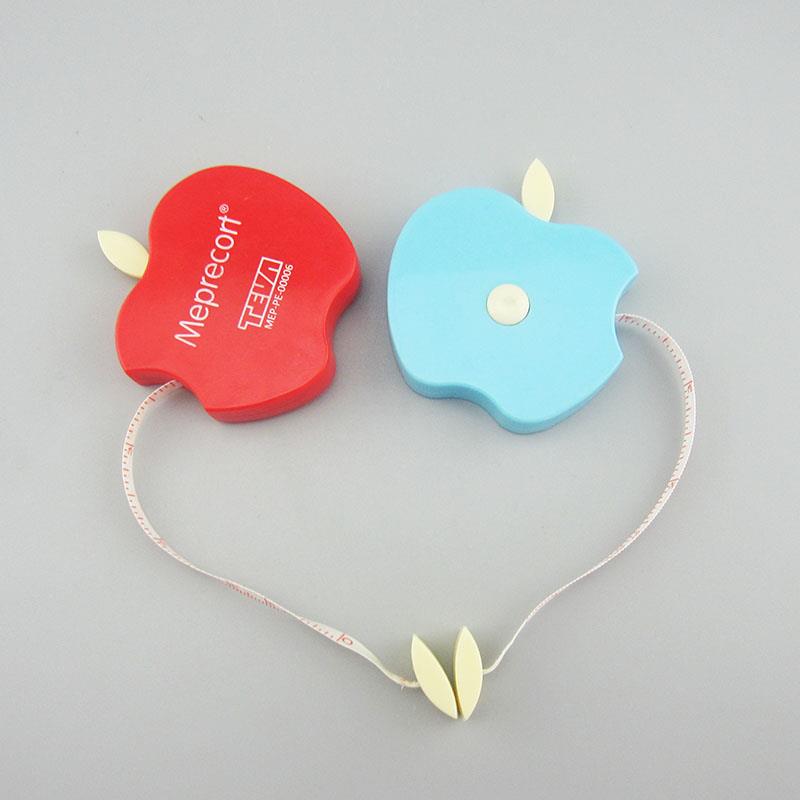 fashion apple shape mini Promotion soft fiber tape measure body