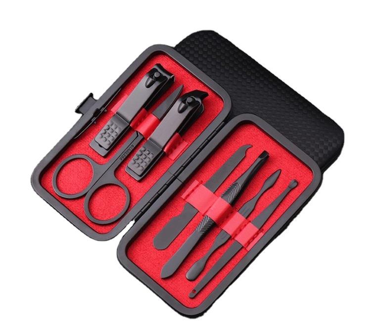 Pedicure Kit for Fingernails Toenails Grooming Set with Leather Case