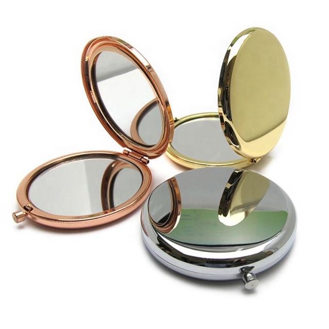 Compact Mirrors Rose Gold Silver Pocket Mirror Making Up for Personalized Gift