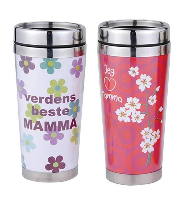 450ml Storyboard Tumblers Inside Stainless Steel Outside Plastic Water Travel Mug With Lid