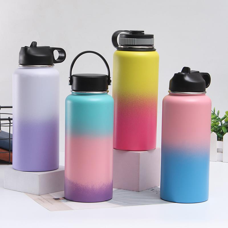 32oz Motivational Water Bottle with Straw