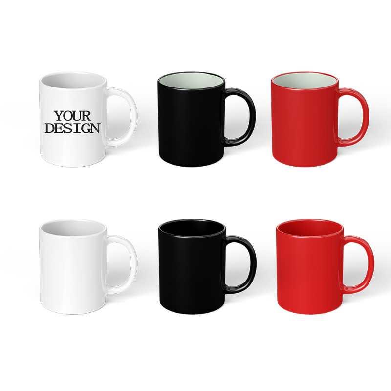 11Oz Coffee Large Shape Cup Straight Ceramic Mugs