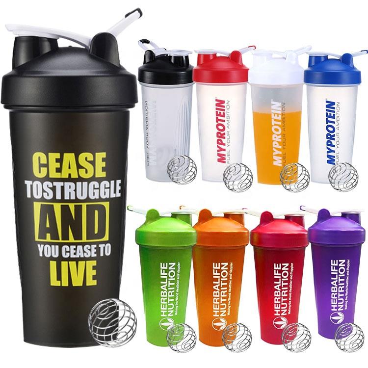 Customized Portable Drinking Reusable Eco friendly Plastic Gym Protein Sport Shaker Water Bottle