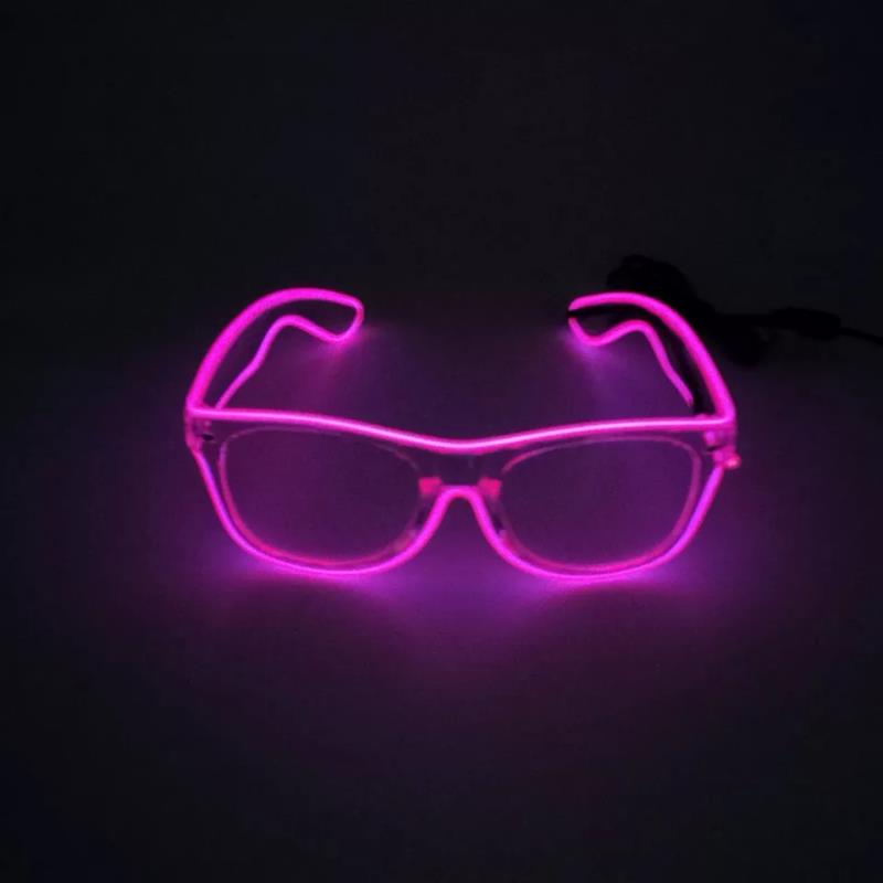 Bar Party DJ Hot Props Eyewear Shade Luminous LED Neon EL Wire Glasses Flashing Blink Sunglasses Led Rayban Glasses
