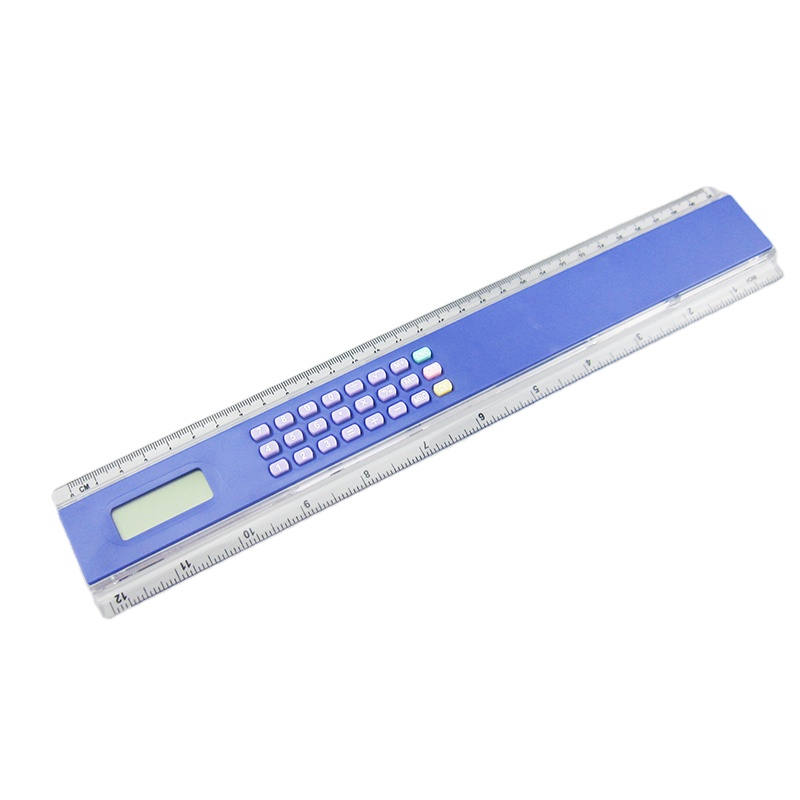 30cm plastic straight student ruler with calculator for promotion
