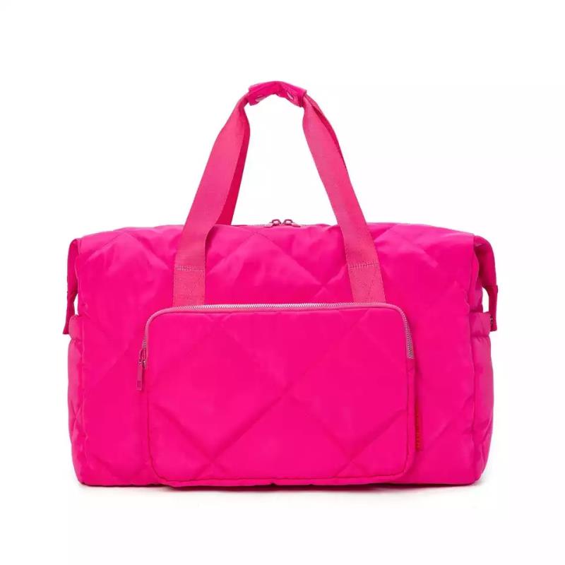 Multi Functional Fashion quilted Pink Yoga Sport Bag overnight handbag small gym duffel bag for mammy ladies Students