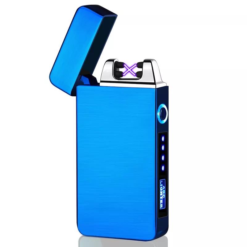 2022 Factory Wholesale Double arc Electric Plasma Lighter Flameless Electronic Cigarette Fire Lighter With Gift Box