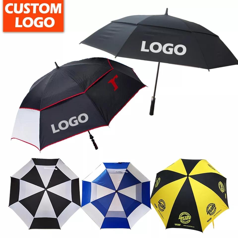 Factory Wholesale Personality Sublimation Golf Umbrella Custom Logo Prints Promotional Umbrella