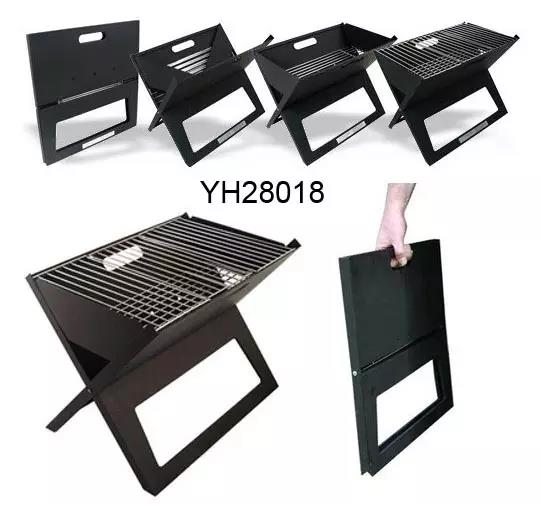 Portable Bbq Grill Mini Foldable Folding Backyard Charcoal Outdoor Camping Notebook X Type Barbecue Grills