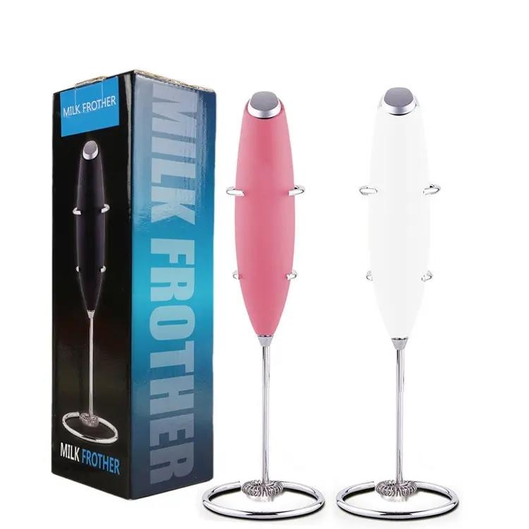 Milk Frother Handheld Milk Frother Battery Powered Electric Milk Frother With Stand