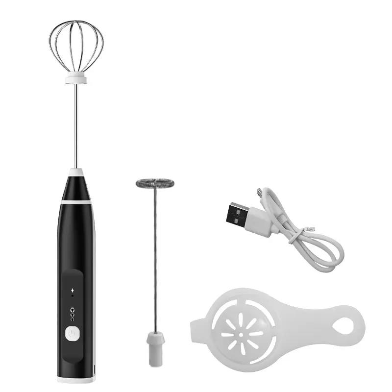 Cheap USB rechargeable frother handheld electric milk frother coffee blender