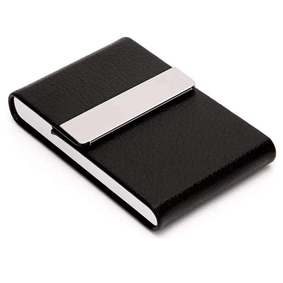 Custom Gift Stainless Leather Alloy Name Card Place Box For Men Woman Id Case Luxury Aluminum Metal Slim Business Card Holder