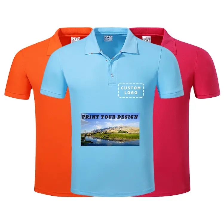 Promotional sublimation unisex polo shirt custom China wholesale polo shirt custom print uniform custom logo summer polo shirt