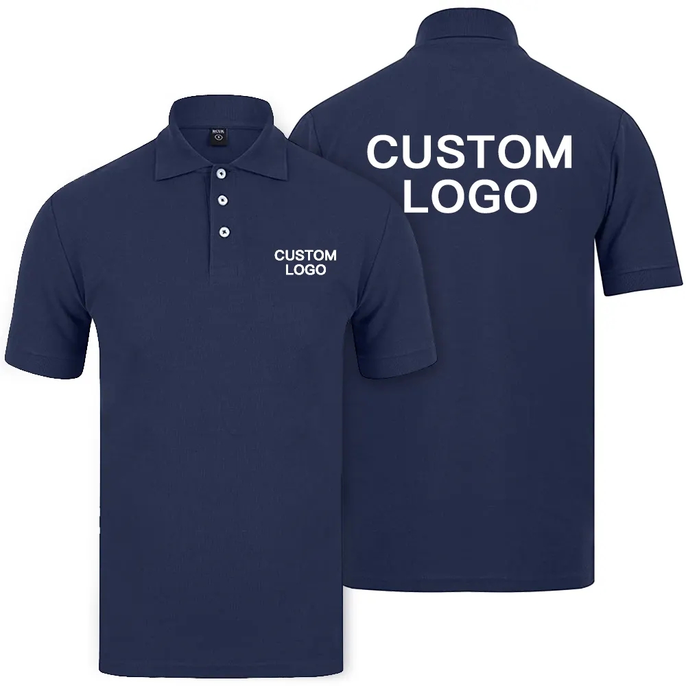 Custom Polo Shirt for Men Personalized Golf Jersey Embroidered or Print Text & Logo 3 Sides